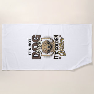 Golden Retriever Dog Hair Vintage Funny Shirt Desi Beach Towel