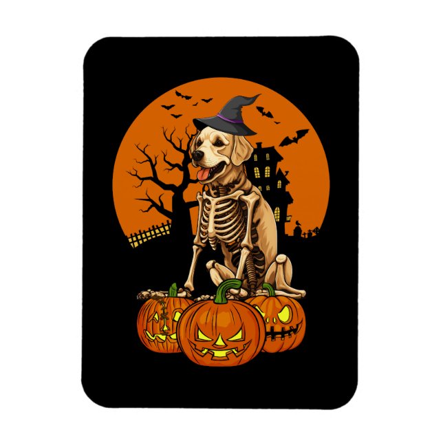 Golden Retriever Dog Halloween Magnet (Vertical)