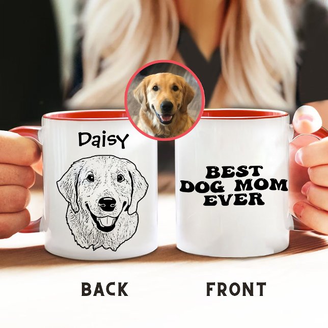 Golden Retriever Dog Hand Drawing Personalised Mug (Creator Uploaded)