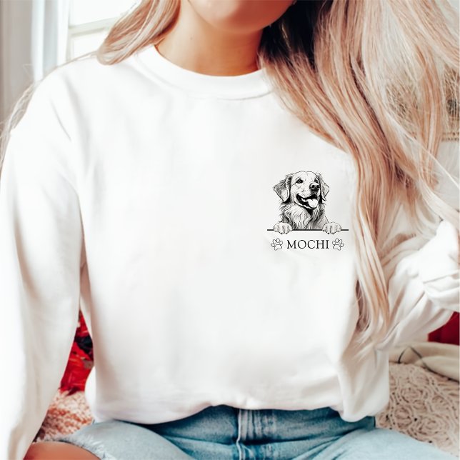 Golden Retriever Dog Hand Drawing Personalised Sweatshirt (Creator Uploaded)