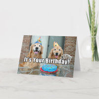 Golden Retriever Dog Happy Birthday Cake 