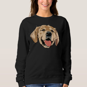 Golden Retriever Dog Head Graphic Spirit Animal Pe Sweatshirt