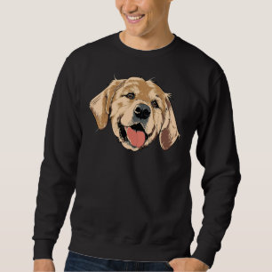 Golden Retriever Dog Head Graphic Spirit Animal Pe Sweatshirt