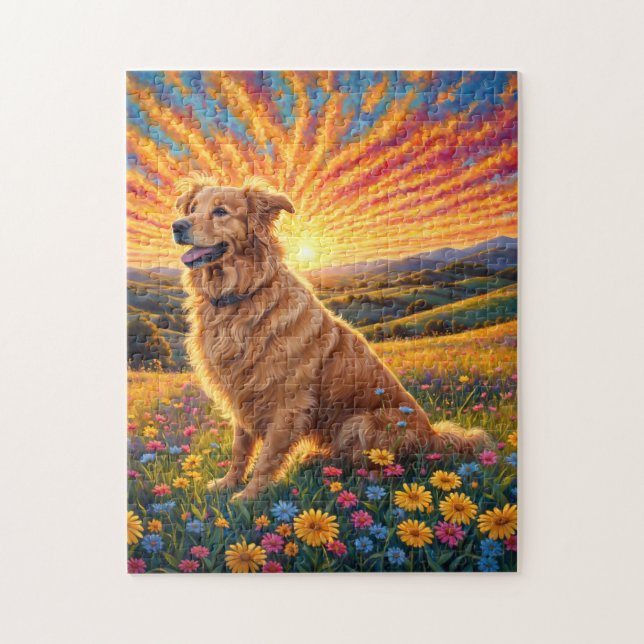 Golden Retriever dog Jigsaw Puzzle (Vertical)