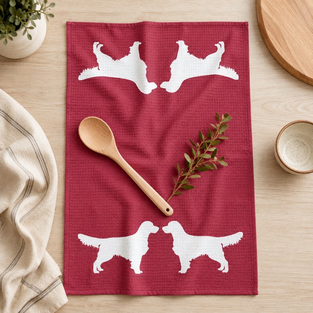 Golden Retriever Dog Kitchen Dish Towel (Golden Retriever dish towel)