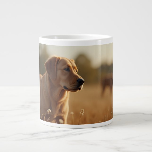 Golden Retriever Dog Large Coffee Mug (Front)