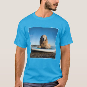 Golden Retriever Dog  Laying On A Paddle Board T-Shirt