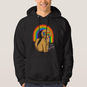 Golden Retriever Dog Lgbt Rainbow Glasses Pride Yo Hoodie