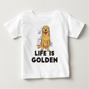 Golden Retriever Dog - Life Is Golden Baby T-Shirt