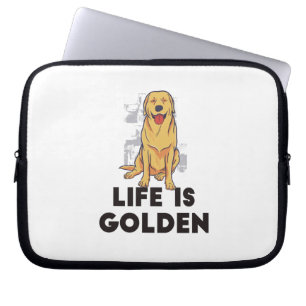 Golden Retriever Dog - Life Is Golden Laptop Sleeve