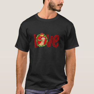 Golden Retriever Dog Love Christmas Red Plaid Buff T-Shirt