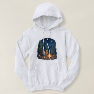 Golden Retriever Dog Lover Camping Campfire Women Hoodie
