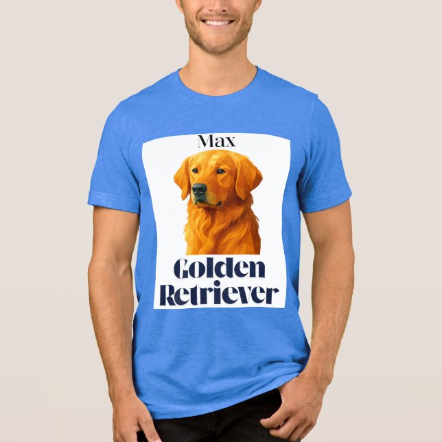 Golden Retriever,Dog Lover,Pet Portrait,Cute Dog,​ Tri-Blend Shirt (Front)