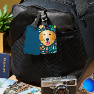 Golden Retriever Dog Luggage Tag