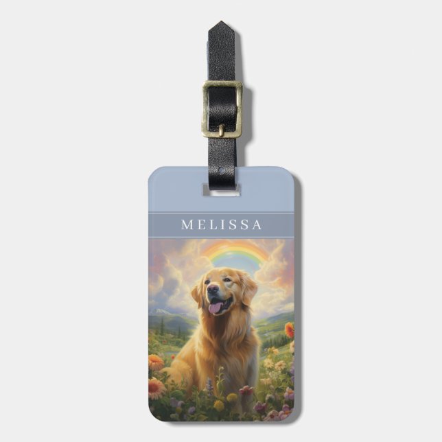 Golden Retriever Dog Luggage Tags (Front Vertical)
