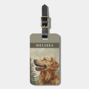 Golden Retriever Dog Luggage Tags