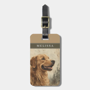 Golden Retriever Dog Luggage Tags