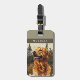 Golden Retriever Dog Luggage Tags