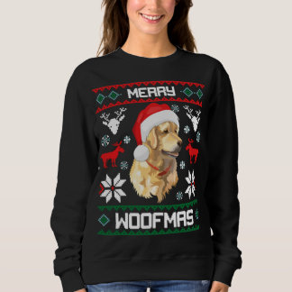 Golden Retriever Dog Merry Woofmas Christmas Sweat Sweatshirt