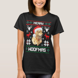 Golden Retriever Dog Merry Woofmas Christmas Sweat T-Shirt