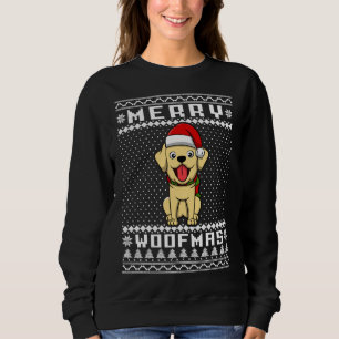 Golden Retriever Dog Merry Woofmas  Christmas Sweatshirt
