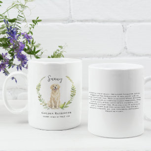 Golden Retriever Dog Monogram Coffee Mug