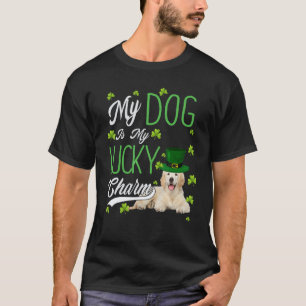 Golden Retriever Dog  My Giraffe Is My Lucky Charm T-Shirt