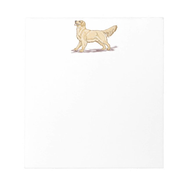 Golden Retriever Dog Notepad (Front)