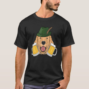 Golden Retriever Dog Oktoberfest Cute Puppy German T-Shirt