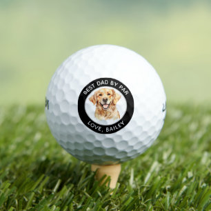 Golden Retriever Dog Personalised Drawing Golf Balls