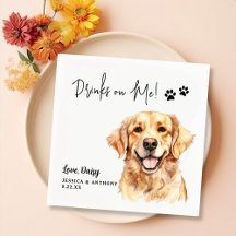 Golden Retriever Dog Personalised Drinks On Me