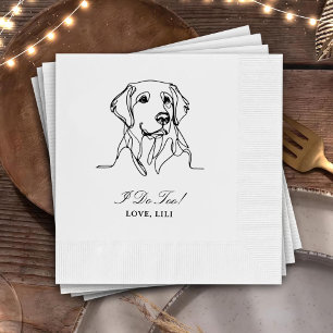 Golden Retriever Dog Personalised I Do Too Napkin