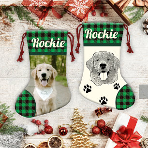 Golden Retriever Dog Personalised Small Christmas Stocking