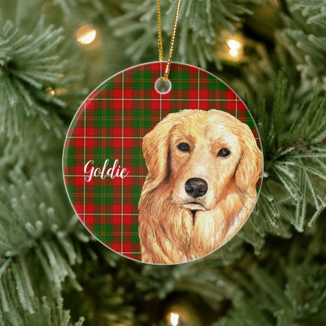 Golden Retriever Dog Personalized Ceramic Tree Decoration (Tree)