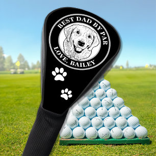 Golden Retriever Dog Personalized Drawing Golf Head Cover