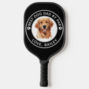 Golden Retriever Dog Personalized Drawing Pickleball Paddle