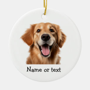 Golden Retriever Dog Pet Animal Ceramic Tree Decoration