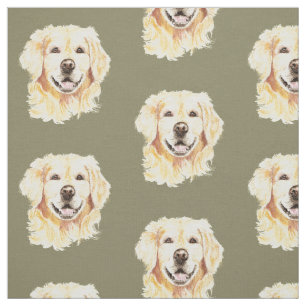 Golden Retriever Dog Pet Animal Print Fabric