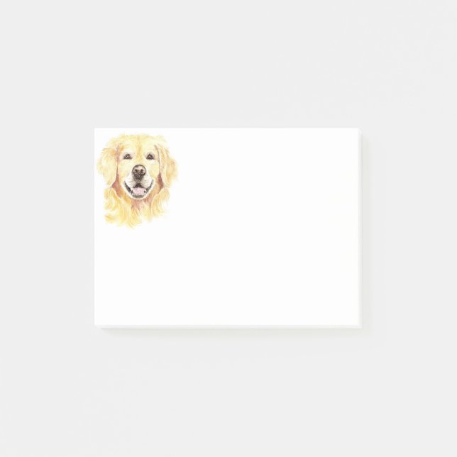 Golden Retriever Dog Pet Animal watercolor Post-it Notes (Front)