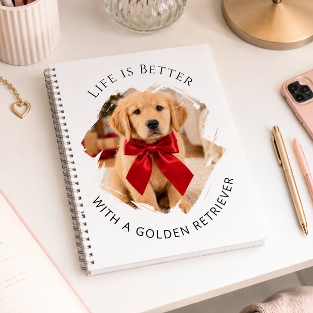 Golden Retriever dog photo Notebook (Creator Uploaded)