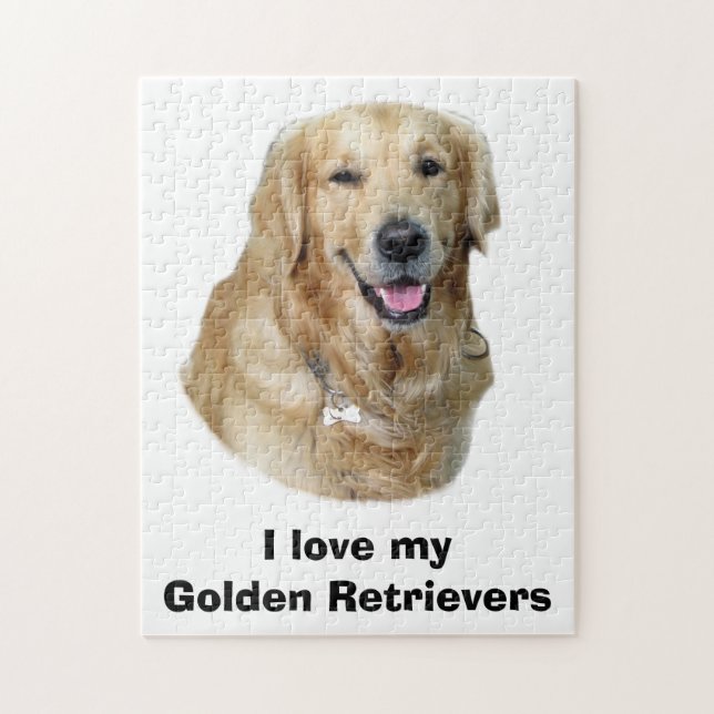 Golden Retriever dog photo portrait Jigsaw Puzzle (Vertical)