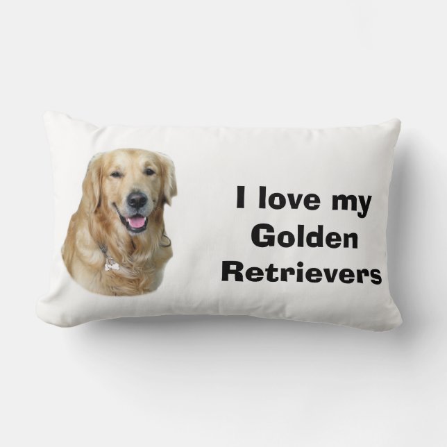 Golden Retriever dog photo portrait Lumbar Cushion (Front)