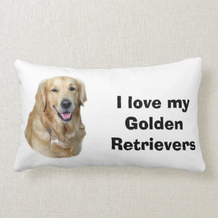 Golden Retriever dog photo portrait Lumbar Cushion