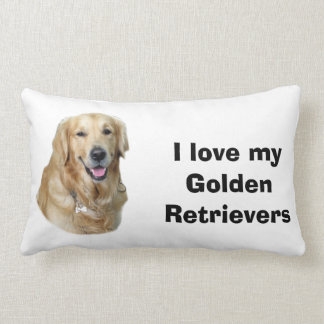 Golden Retriever dog photo portrait Lumbar Cushion