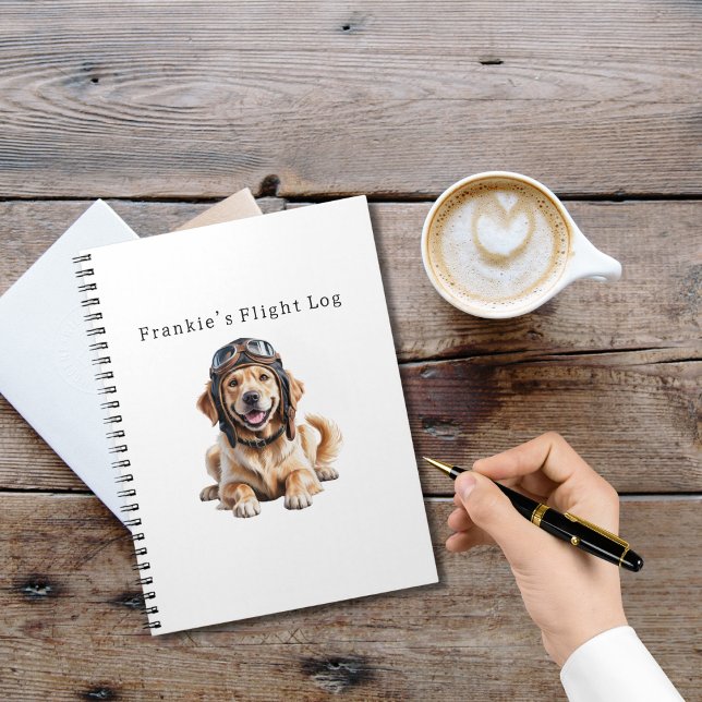 Golden Retriever Dog Pilot Best Friend Cute Pet  Notebook (Creator Uploaded)