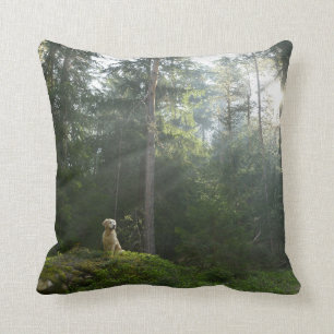 Golden Retriever Dog Pine Woodland Cushion
