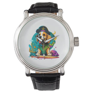 Golden Retriever Dog Pirate Watch