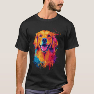 Golden Retriever Dog Pop Art T-Shirt