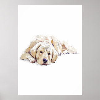 Golden Retriever Dog Poster - Dog Lover Gift