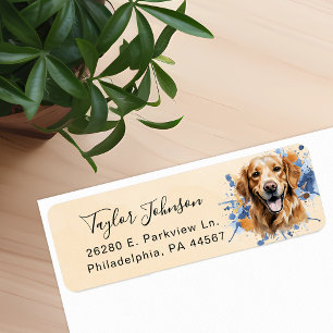 Golden Retriever Dog Return Address